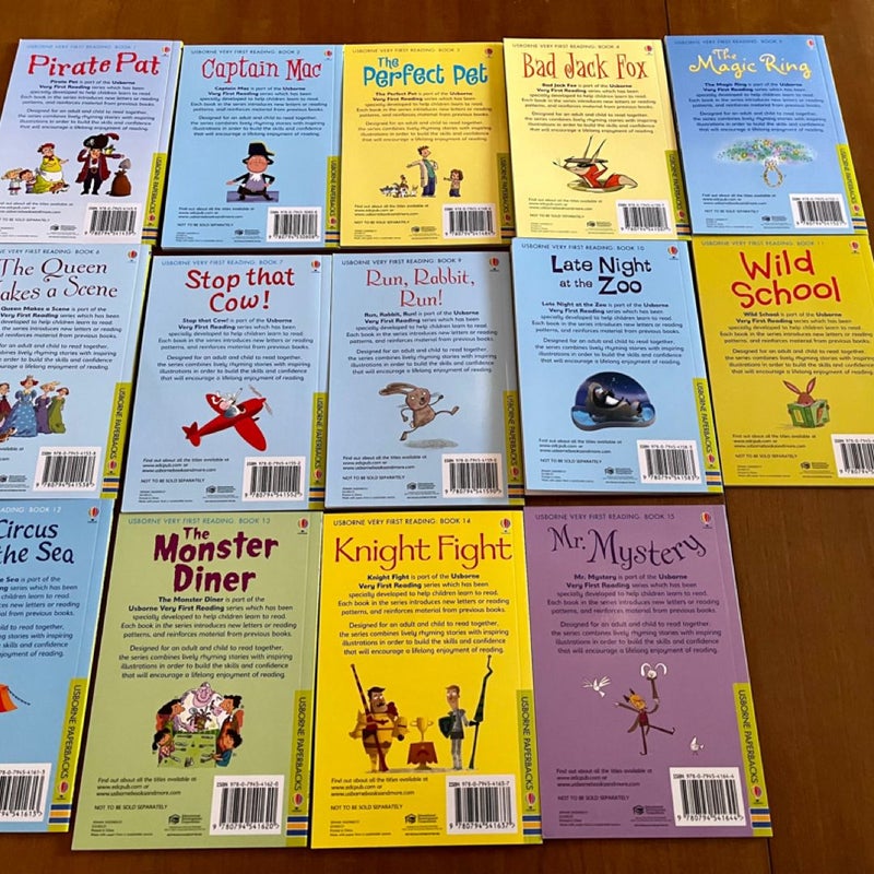 Set Bundle Usborne Very First Reading Series Books Homeschool Teacher Like New Learning to Read 