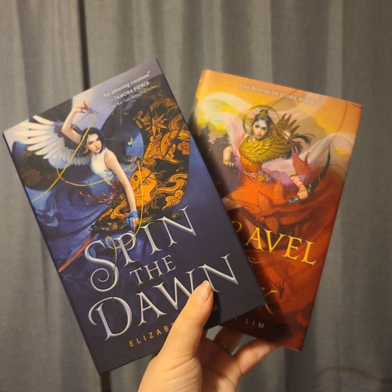 Spin the Dawn (signed duology bundle) by Elizabeth Lim, Hardcover