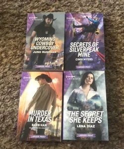 Lot of 4 Harlequin Intrigue Large Print Books