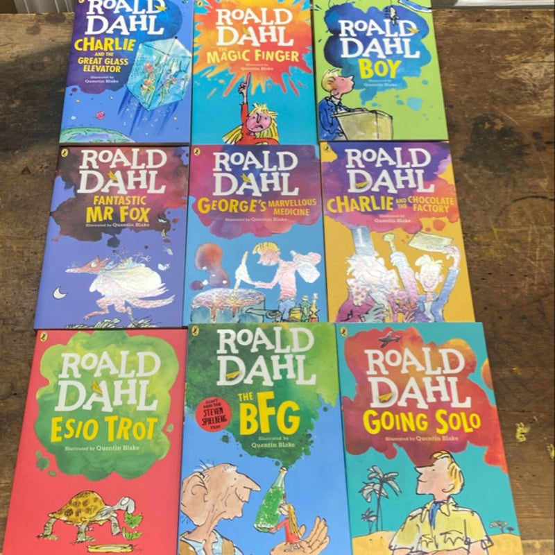 Lot of 9 Roald Dahl paperback books