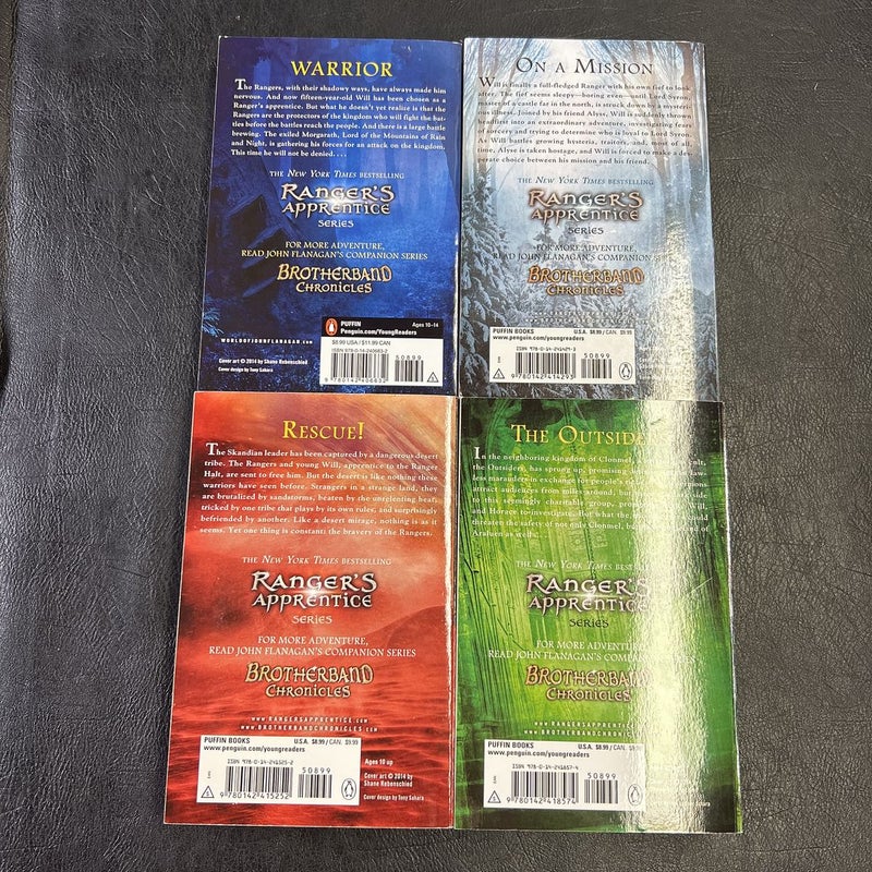 John Flanagan’s Ranger’s Apprentice 1, 5, 7 and 8 bundle
