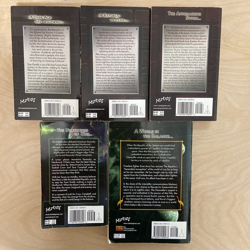 Mech Warrior: Dark Age (A Battletech Novel) Bundle of (5) Books 