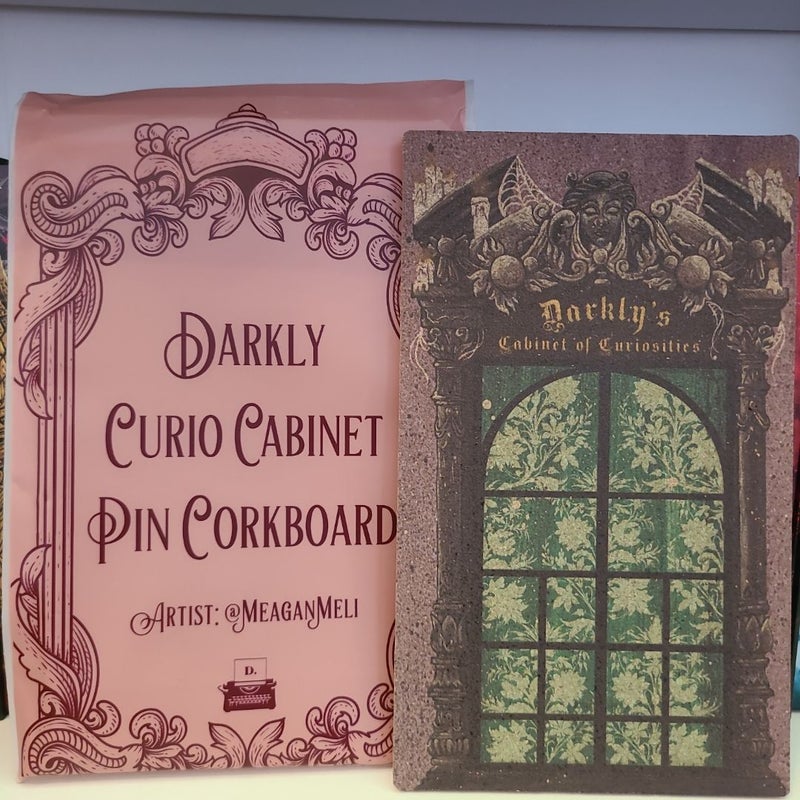 Bookish Box Darkly Curio Cabinet Pin Corkboard