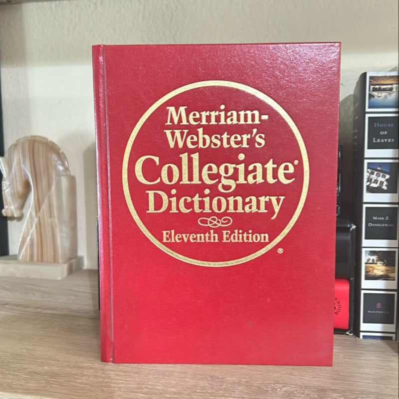 Merriam-Webster's Collegiate Dictionary, 11th Edition, Burgundy Leather-Look, Indexed with CD