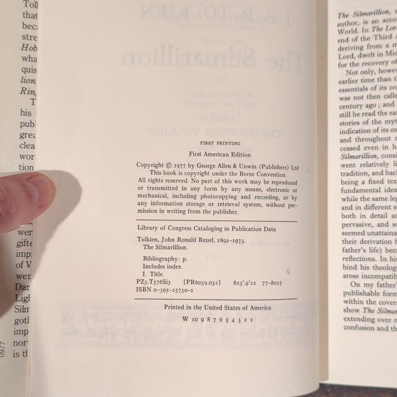 The Silmarillion -1st Edition/1st Printing w/ Map