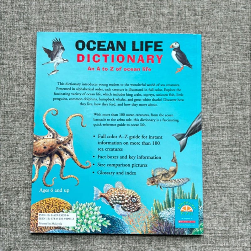 Ocean Life Dictionary