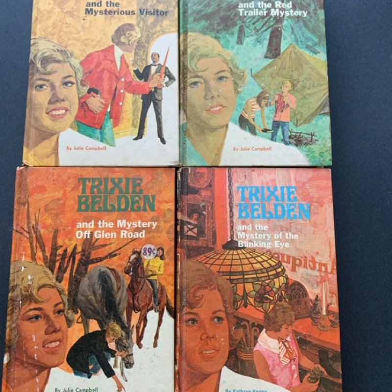 Trixie Belden vintage 4 book lot 1950s 