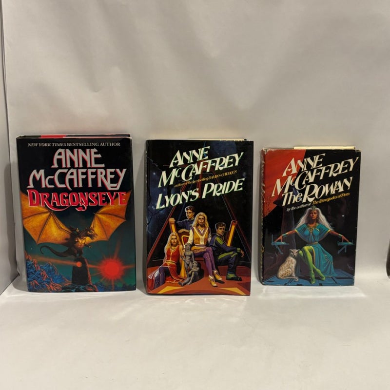 Anne McCaffrey Lot Of 3 Hardcover Books Vintage 1st Edition