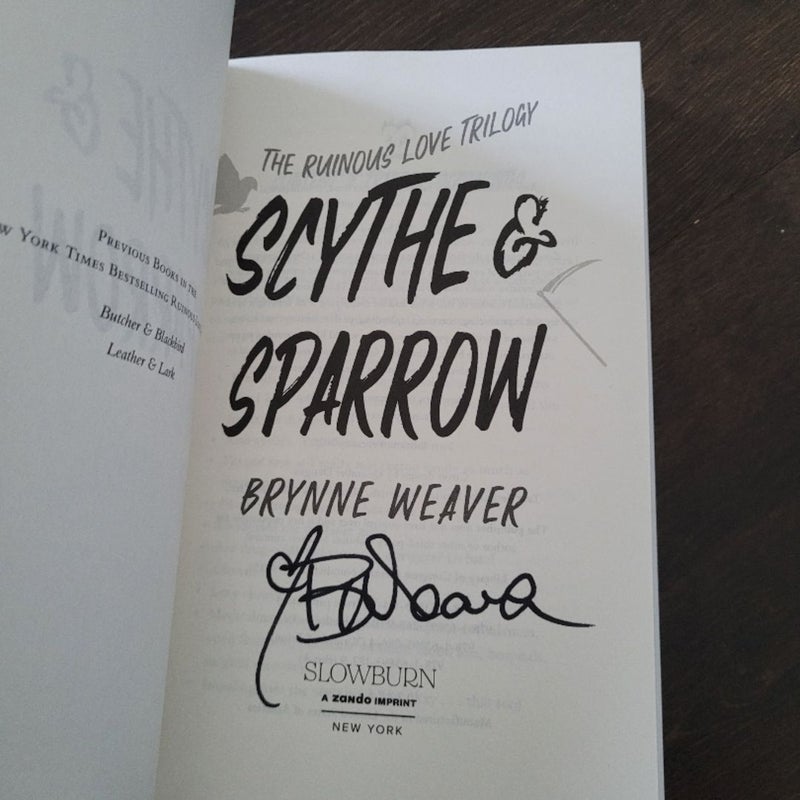 SIGNED Scythe and Sparrow by Brynne Weaver