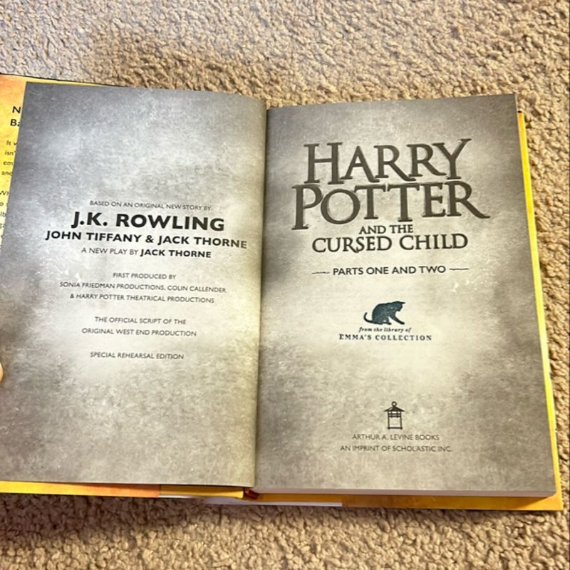 Harry Potter and the Cursed Child Parts One and Two (Special Rehearsal Edition Script)