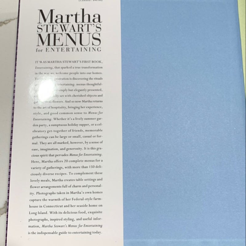 Martha Stewart's Menus for Entertaining