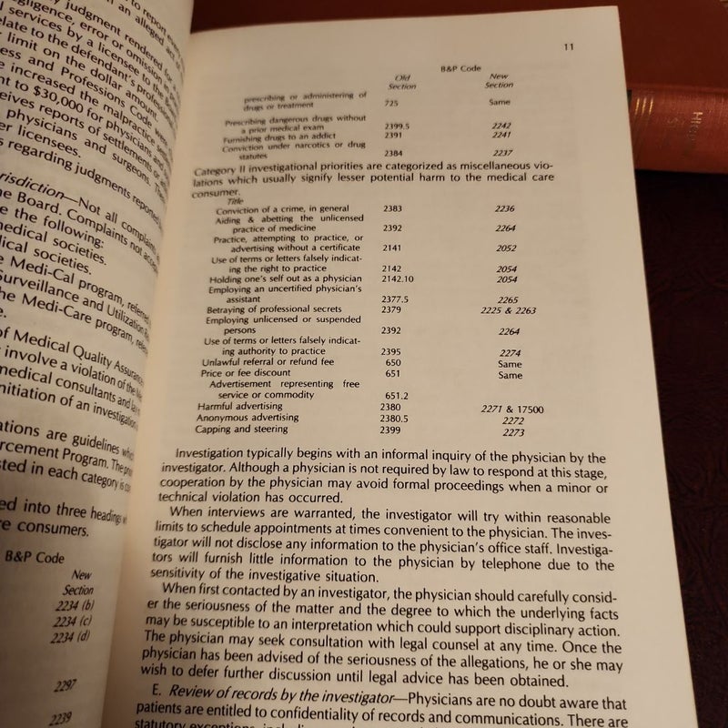 Guide to the Laws Governing the Practice of Medicine by Physicians and surgeons.