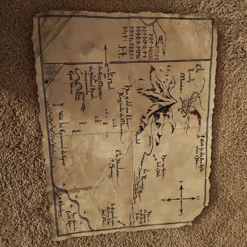 The Hobbit Map & Key