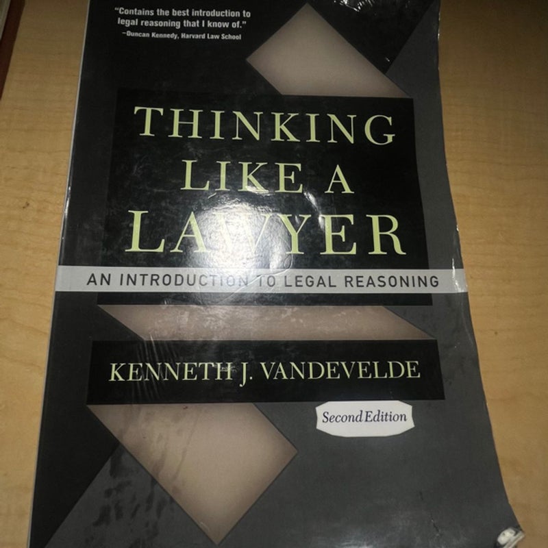 Thinking Like a Lawyer by Kenneth J. Vandevelde