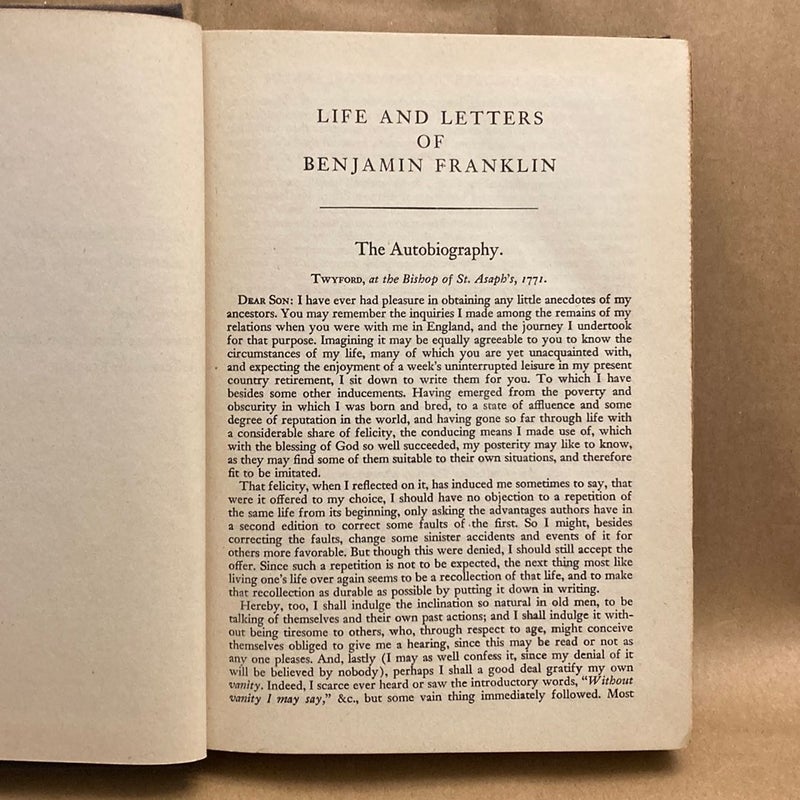 The Life and Letters of Benjamin Franklin