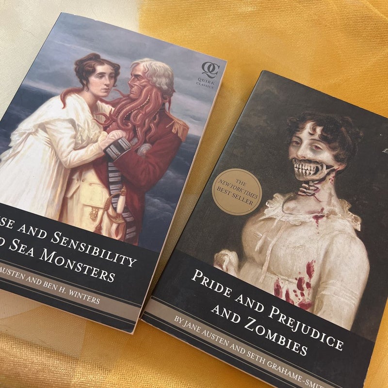 BUNDLE: Jane Austen Monster bundle Pride and Prejudice and Zombies and Sense and Sensibility and Sea Monsters