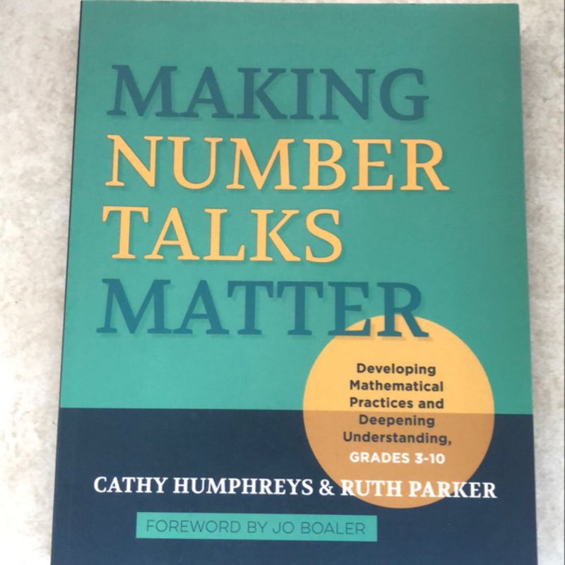 Making Number Talks Matter