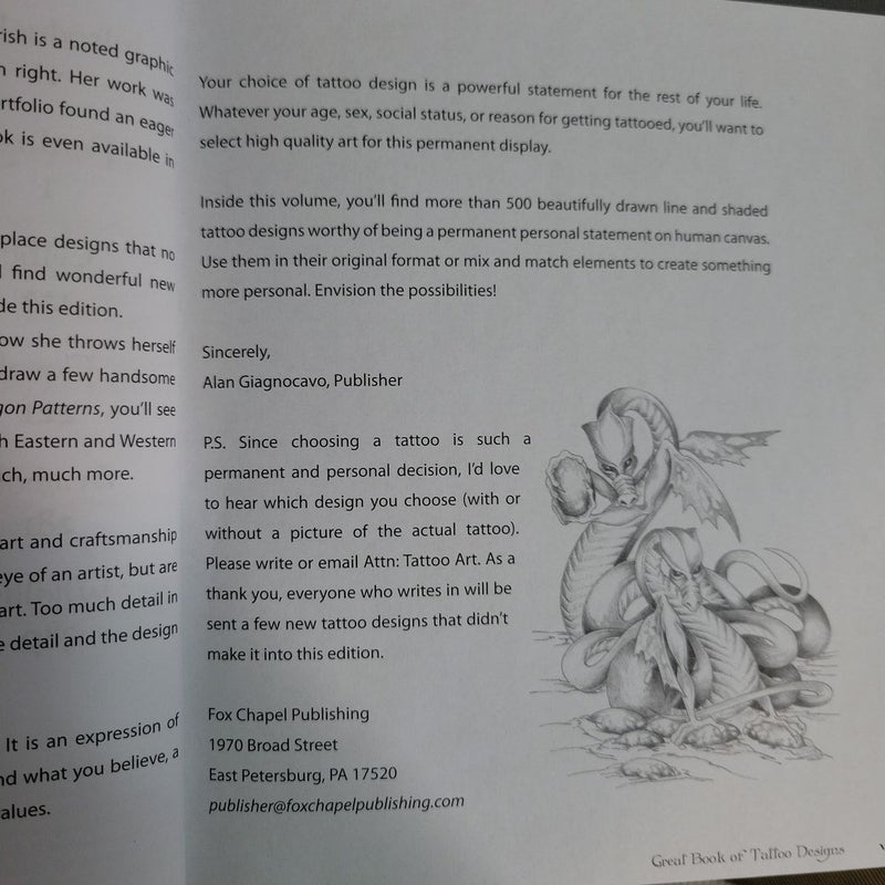 Great Book of Tattoo Designs, Revised Edition
