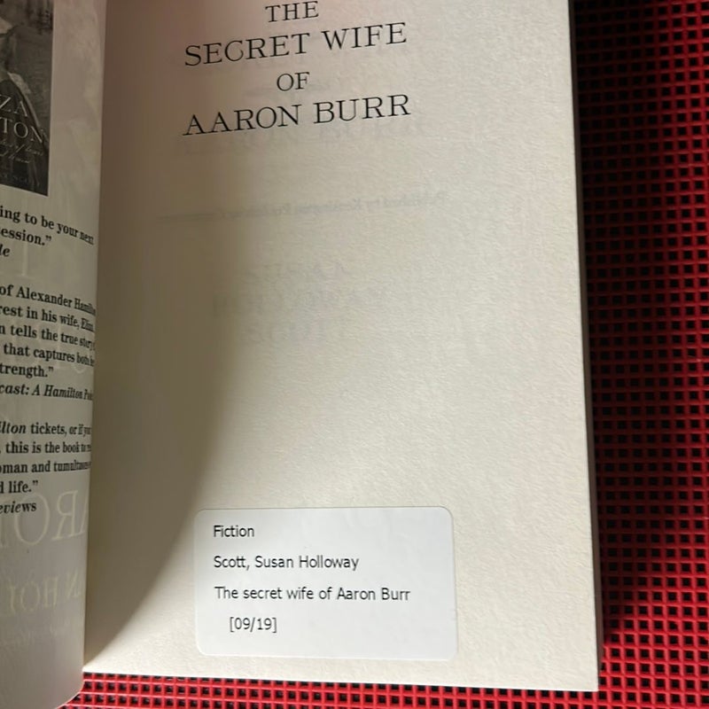 The Secret Wife of Aaron Burr by Susan Holloway Scott Paperback