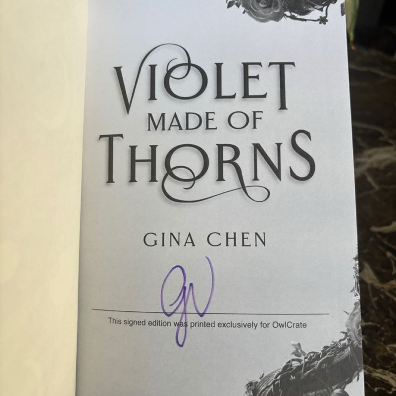 OWLCRATE Exclusive SIGNED Violet Made of Thorns