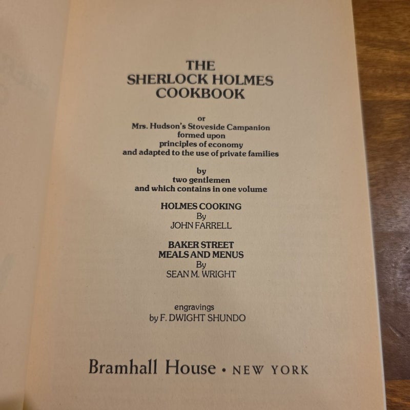 VINTAGE 1976 The Sherlock Holmes Cookbook by Sean Wright and John Farrell (ex-library)