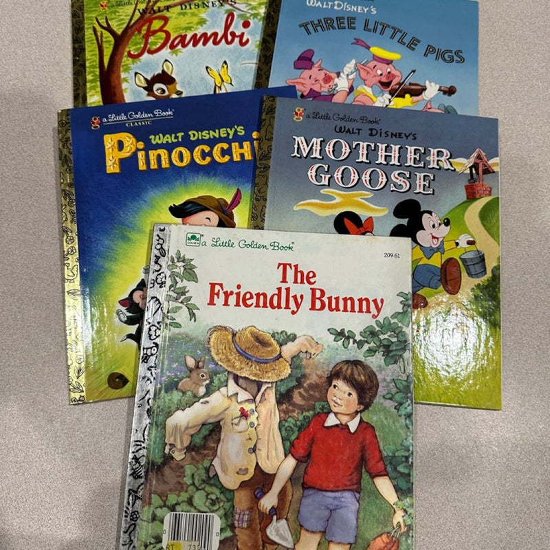 Lot of 5 Little Golden Books