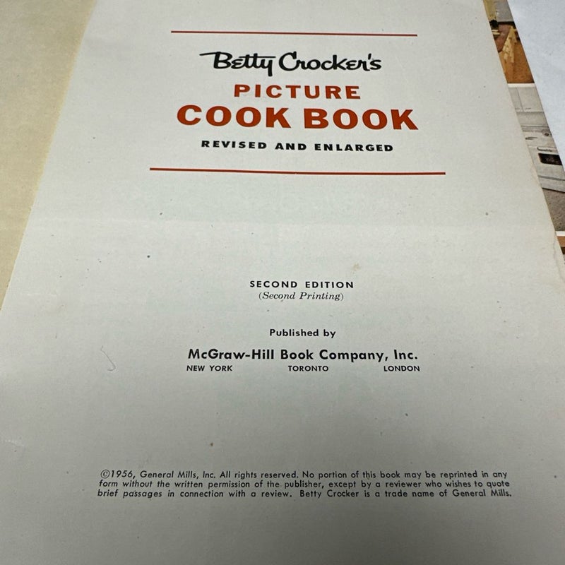 Betty Crocker's Picture Cookbook Second Edition 2nd Printing 1956 McGraw-Hill