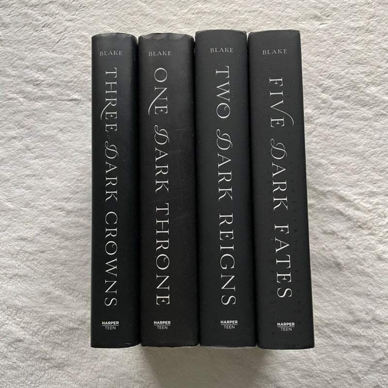 * SIGNED Hardcover Three Dark Crowns Bundle: Three Dark Crowns, One Dark Throne, Two Dark Reigns, Five Dark Fates