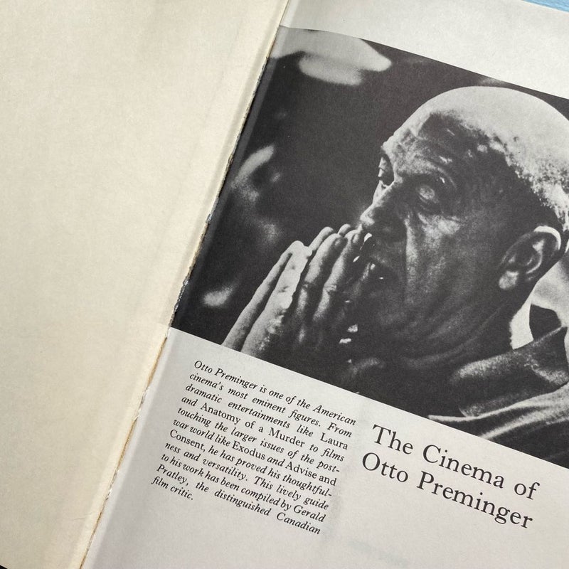 70s Vintage Book The Cinema of Otto Preminger by Gerald Pratley