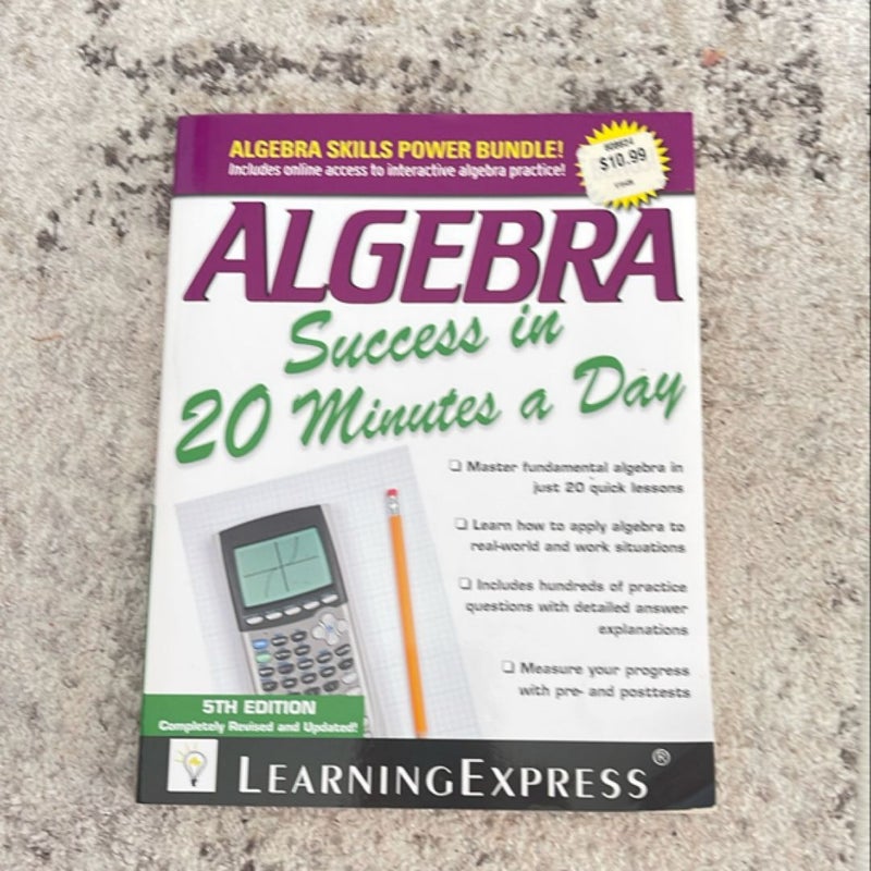 Algebra Success in 20 Minutes a Day