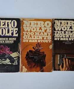Nero Wolfe mysteries paperbacks lot 3 novels