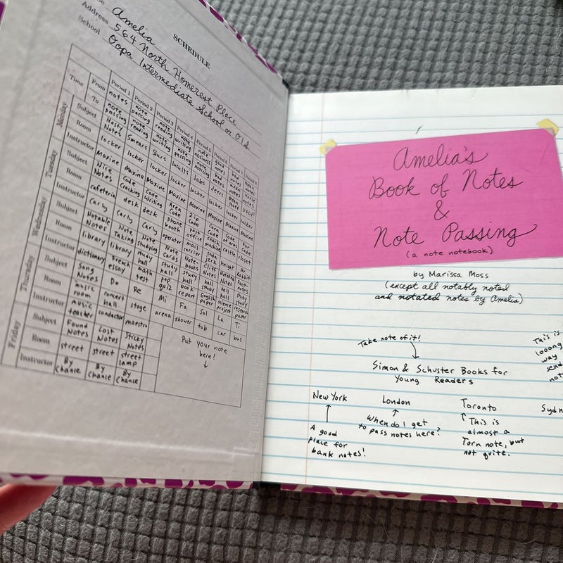 Amelia's Book of Notes and Note Passing