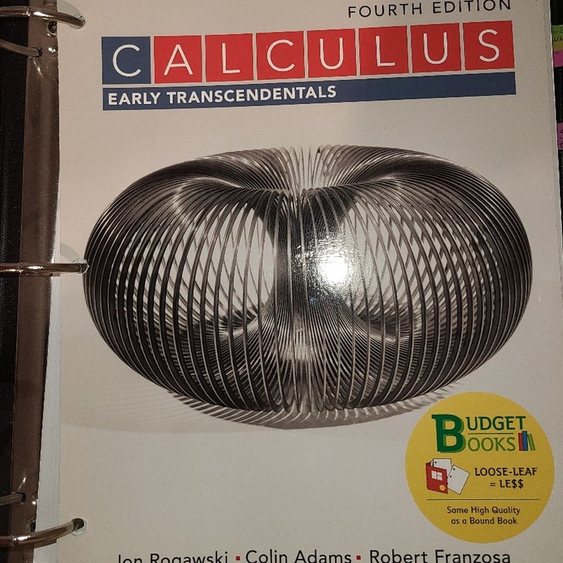 Loose-Leaf Version for Calculus: Early Transcendentals