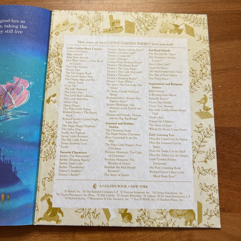 Walt Disney's Peter Pan Little Golden Book Hardcover 2007 