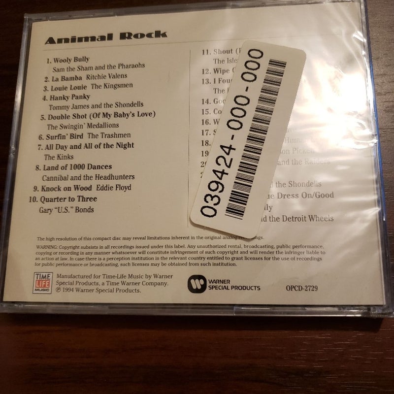 Animal Rock Sealed CD Time Life Collection