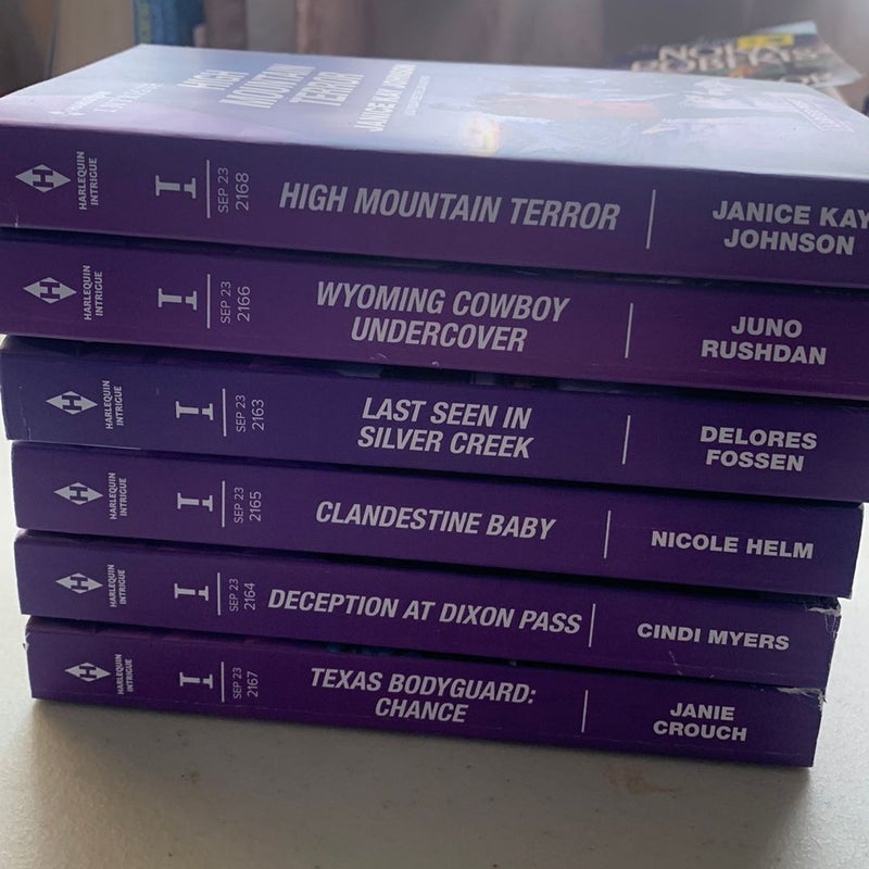 Harlequin Intrigue, 6 books, larger print