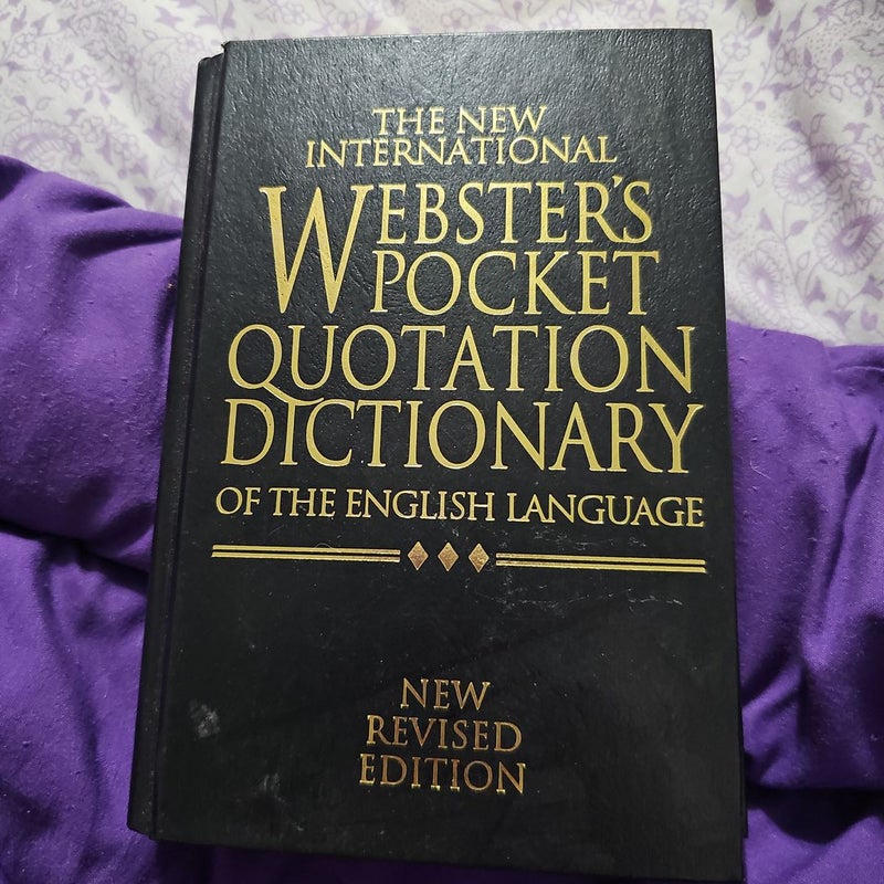 Websters Pocket Quotation Dictionary 