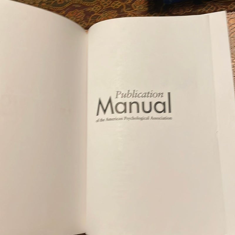 Publication Manual of the American Psychological Association