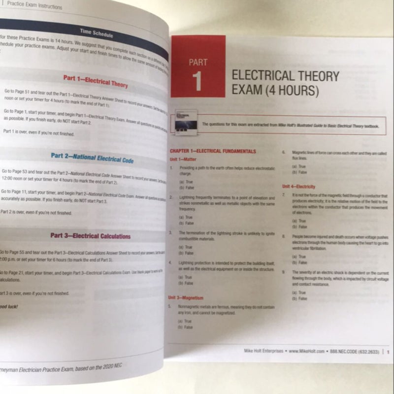 Mike Holt's Journeyman Electrician Practice Exam, Based on 2020 NEC