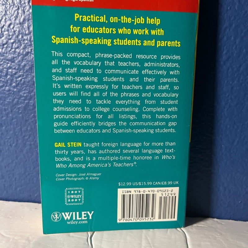 Working Spanish for Teachers and Education Professionals (Spanish and English Edition)