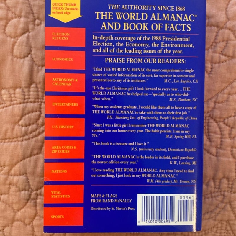 The World Almanac and Book of Facts, 1989