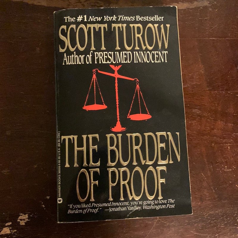 THE BURDEN OF PROOF- SIGNED Mass Market Paperback!