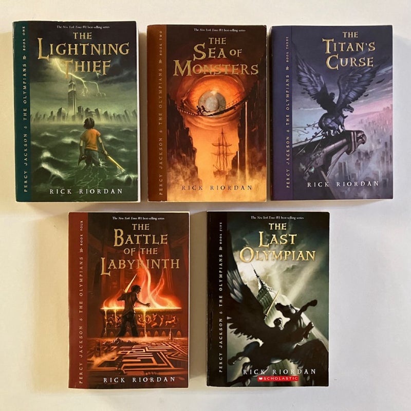 Percy Jackson and the Olympians: The Lightning Thief; The Sea of Monsters; The Titan’s Curse; The Battle of the Labyrinth; The Last Olympian