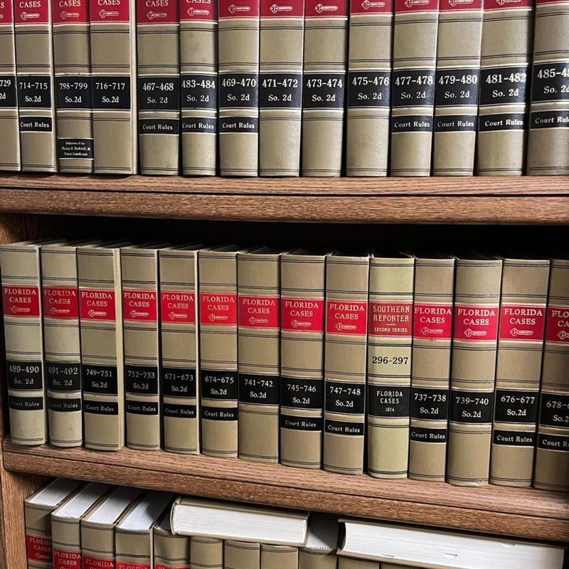 Florida Cases 2d Series Law Books - 220 Volumes