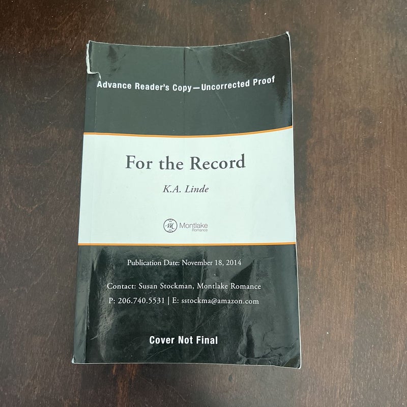 SIGNED ARC For The Record