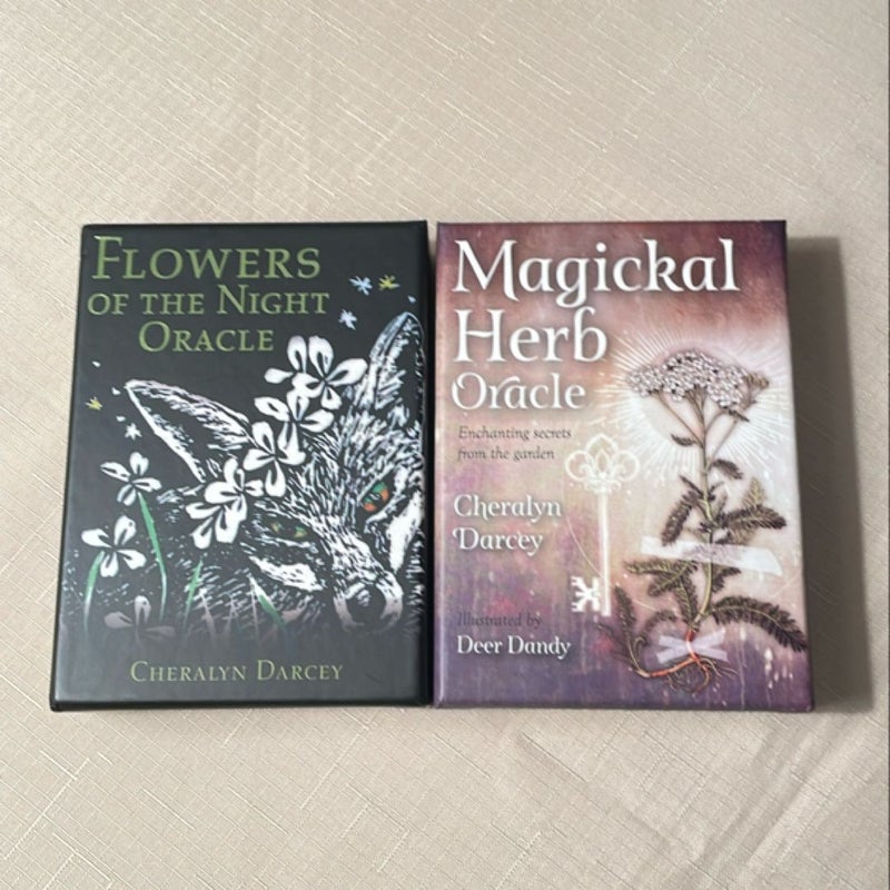 Flowers of the Night and Magickal Herb Oracle Cards Bundle