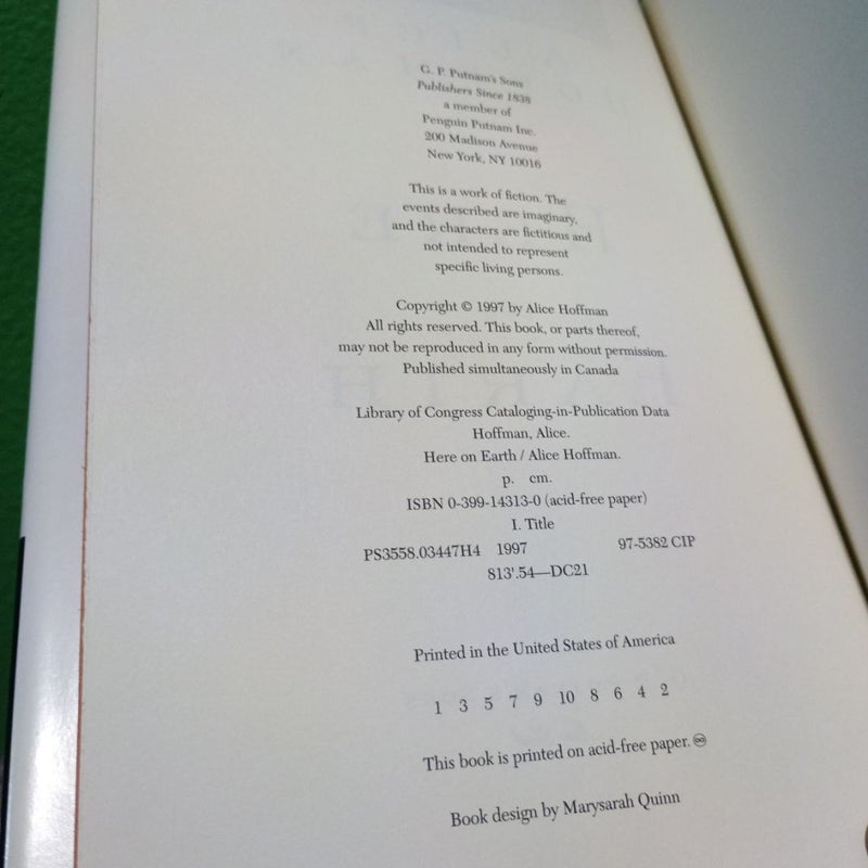 Here on Earth - First Edition (Printing 1)