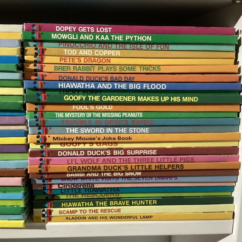 Wonderful World of Disney storybooks, 79 stories & 2 yearbooks total, vibrant pictures