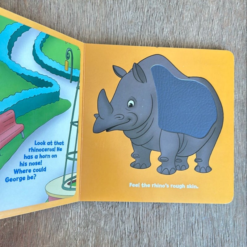 Curious George at the Zoo (cgtv Touch-And-Feel Board Book)