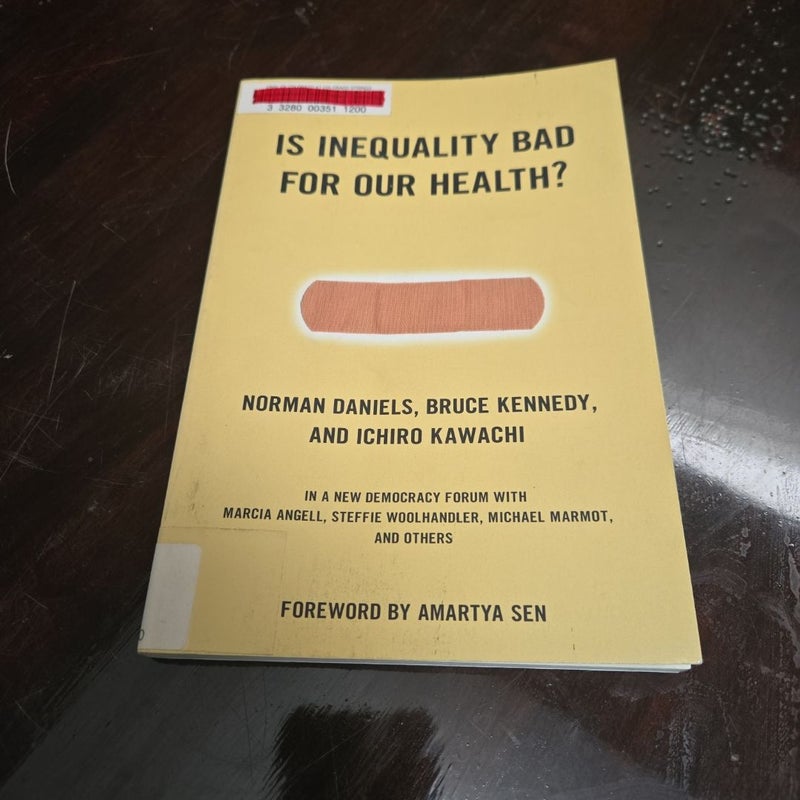 Is Inequality Bad for Our Health?